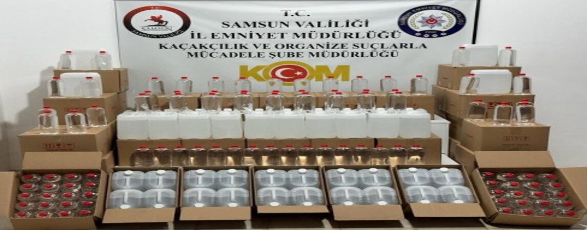 İlkadım da 1 ton 94 Litre Kaçak Etil Alkol Ele Geçirildi