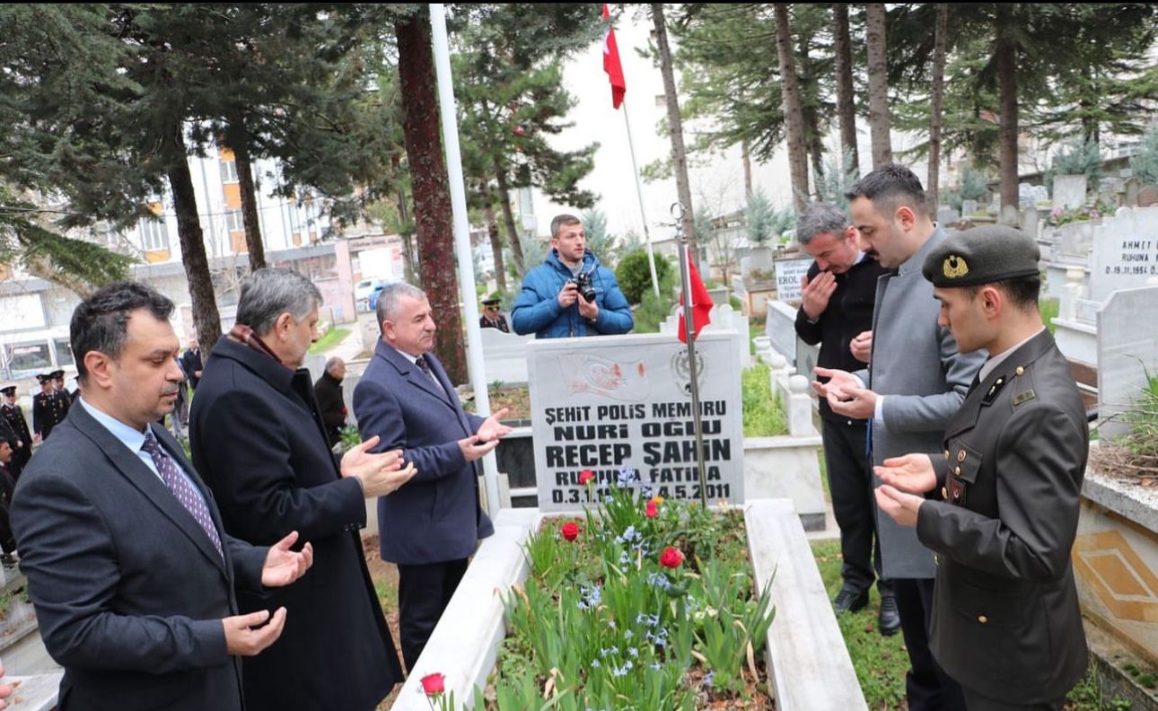 Havza da Şehit Mezarları Ziyaret Edildi