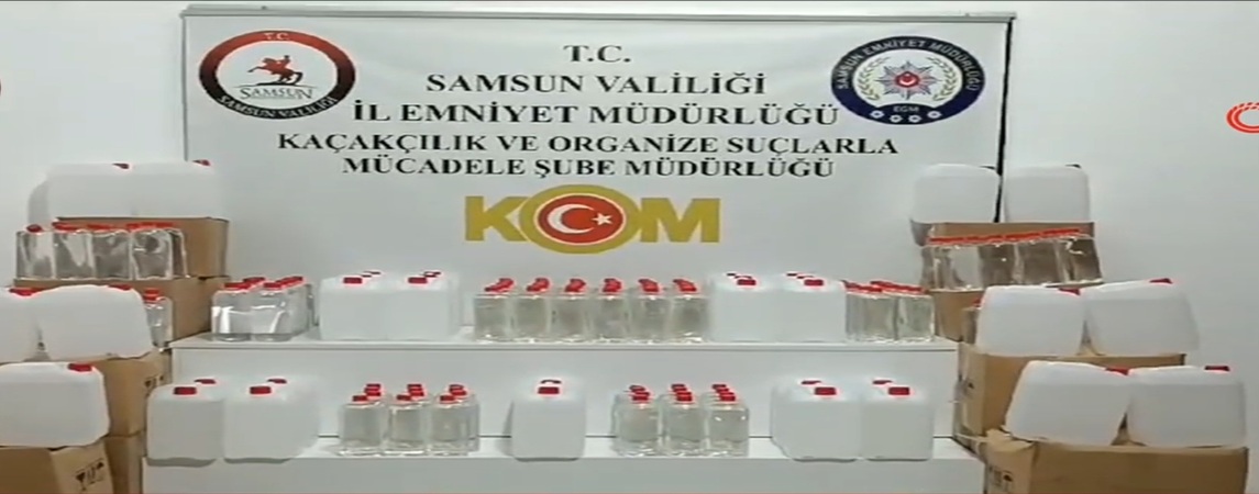 Samsun da Etil Alkol Ele Geçirildi 