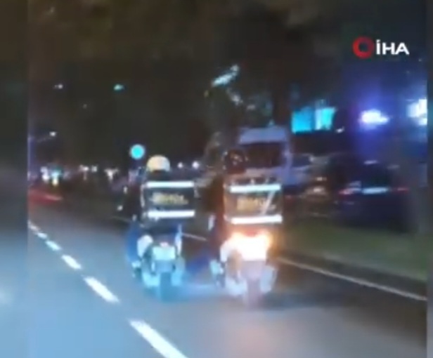 Samsun'da Trafikte Tehlikeli Anlar 