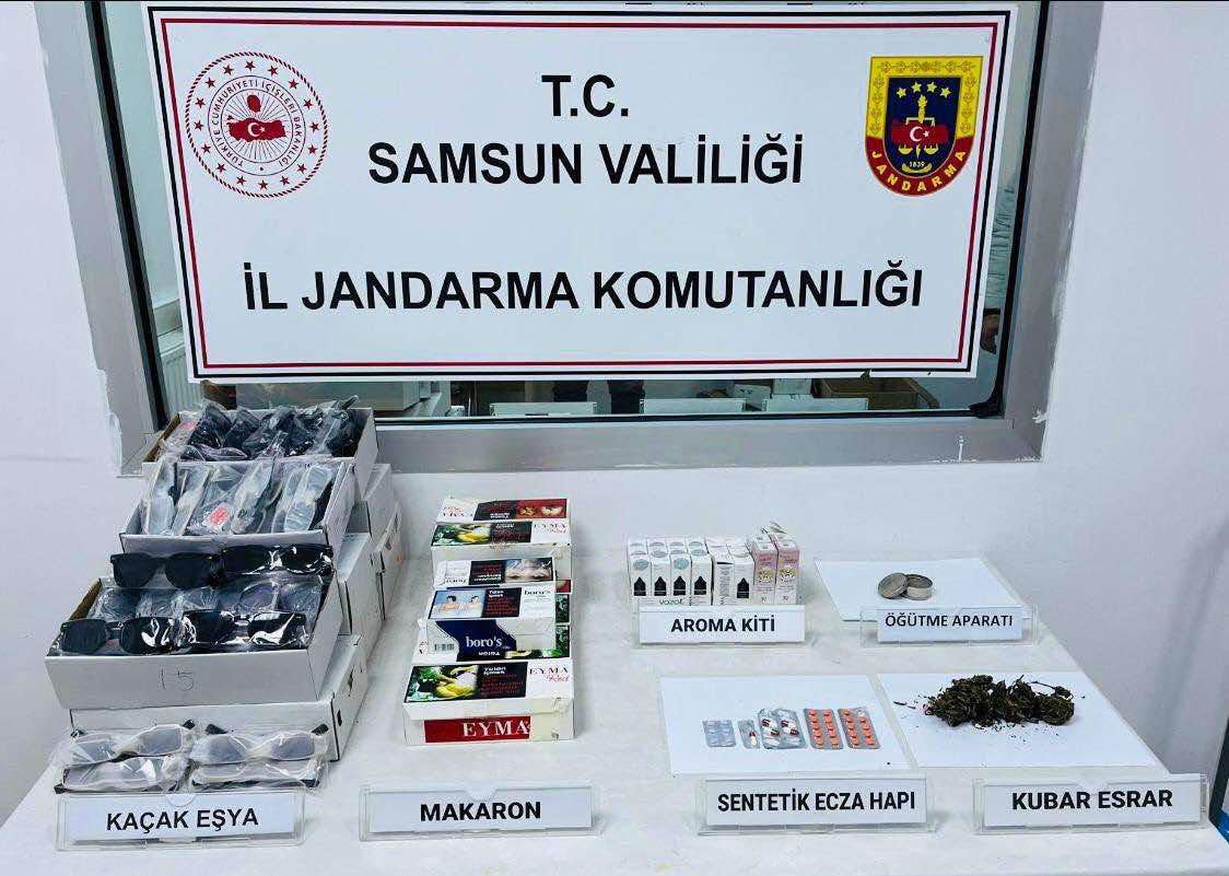 Samsun da İşyerine Uyuşturucu Madde Baskını 