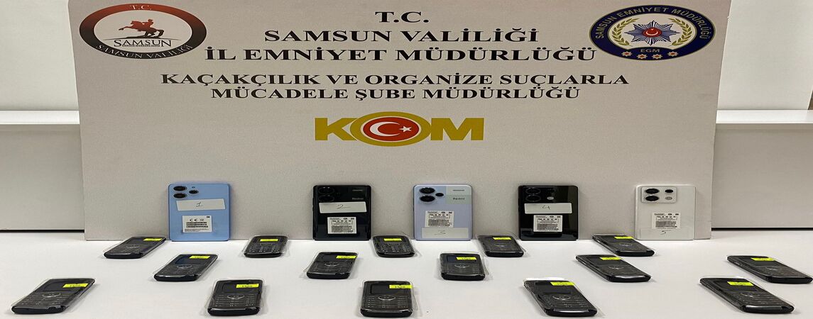Samsun da Kaçak Telefon Operasyonu 