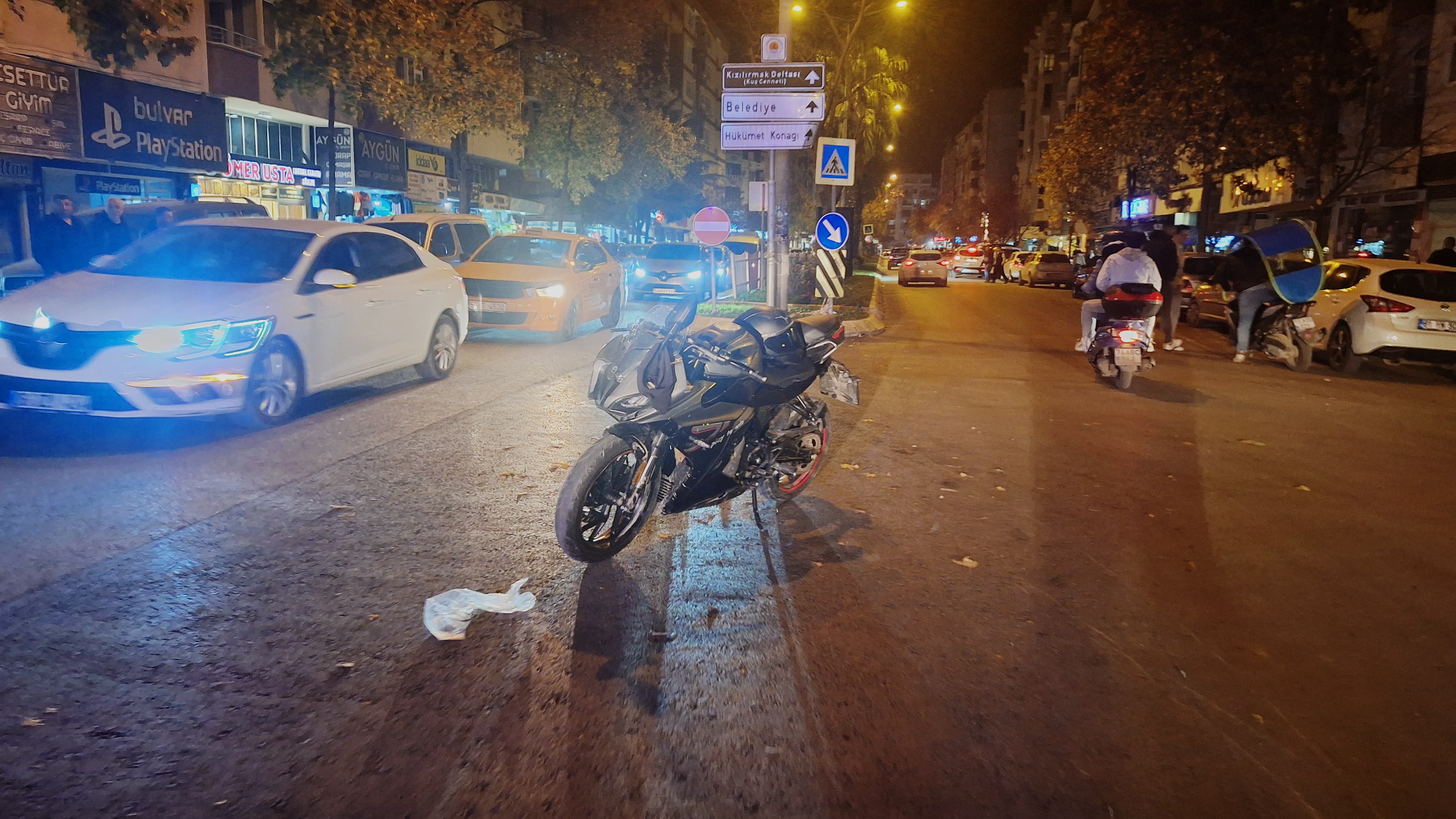 Bafra'da Motosiklet Kazası