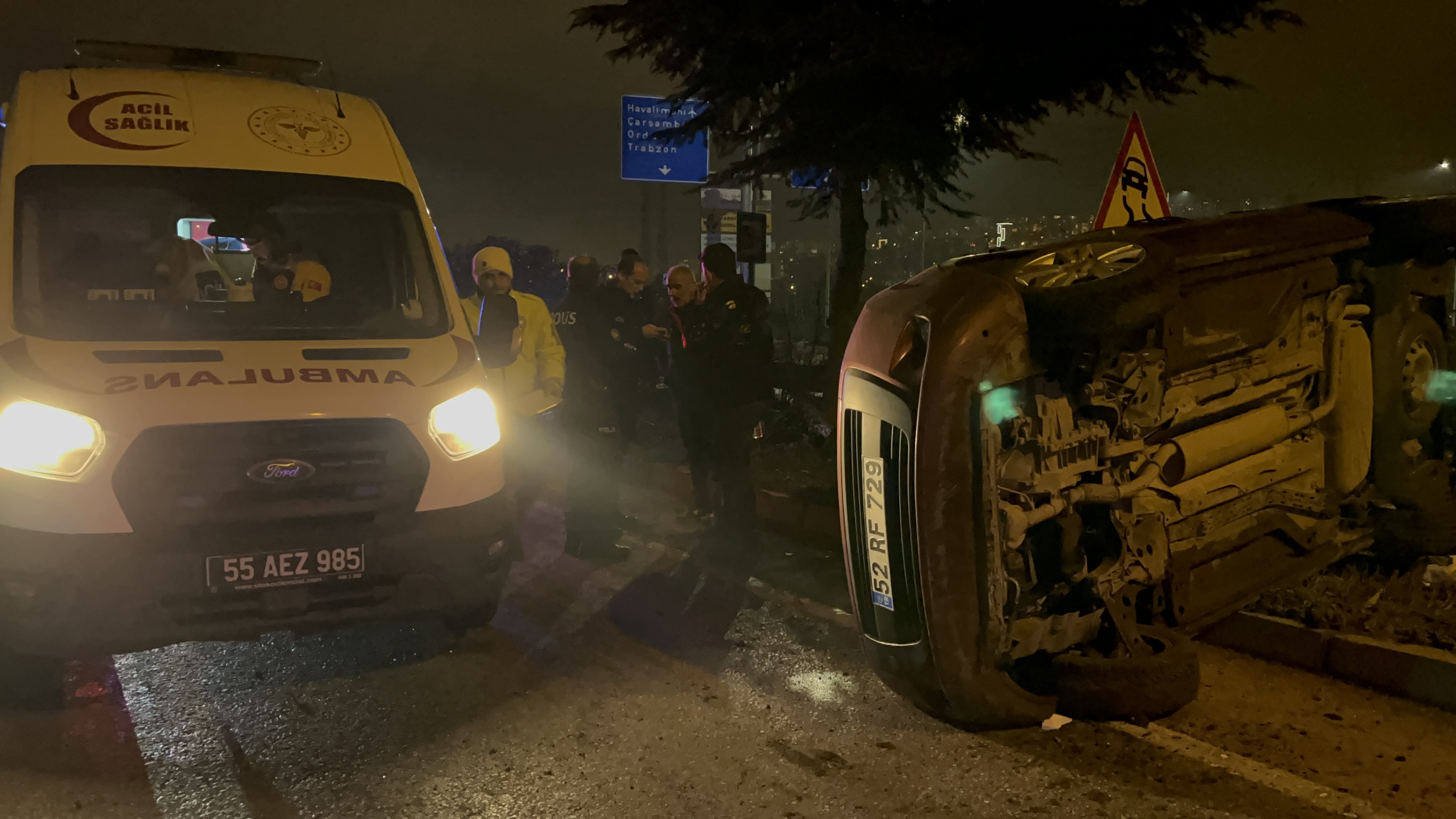 Canik'de Korkunç Trafik Kazası