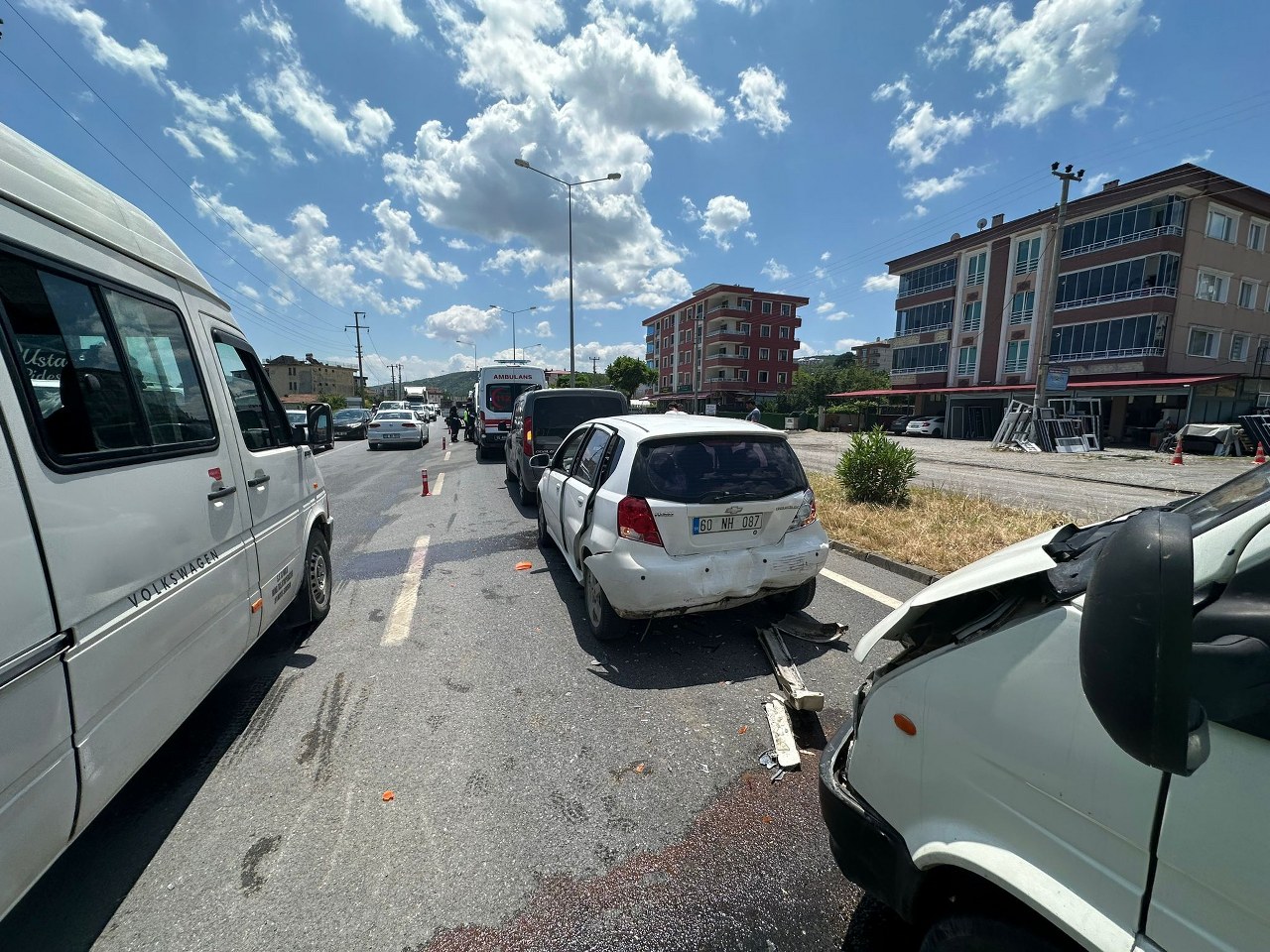 Atakum'da Zincirleme Trafik Kazası
