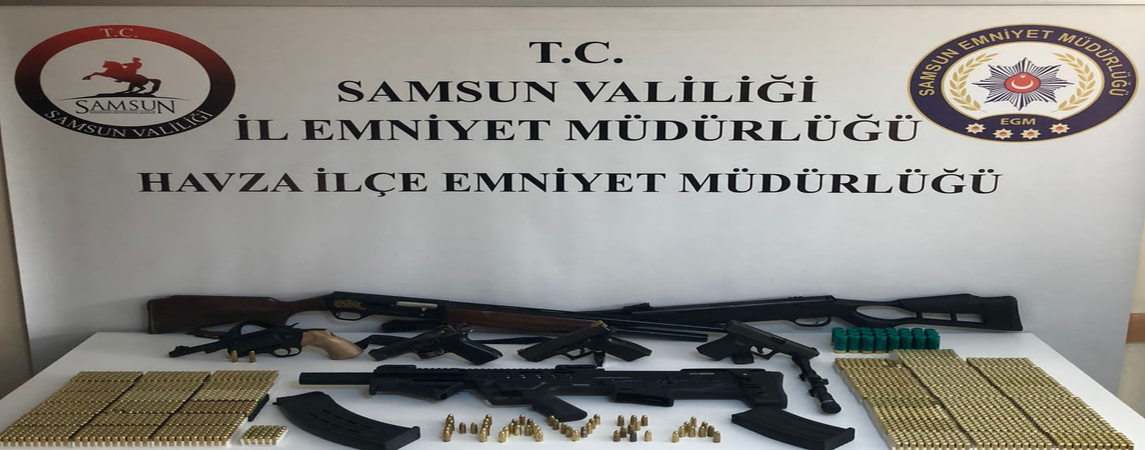 Havza da Oto Galeriye Polis Baskını