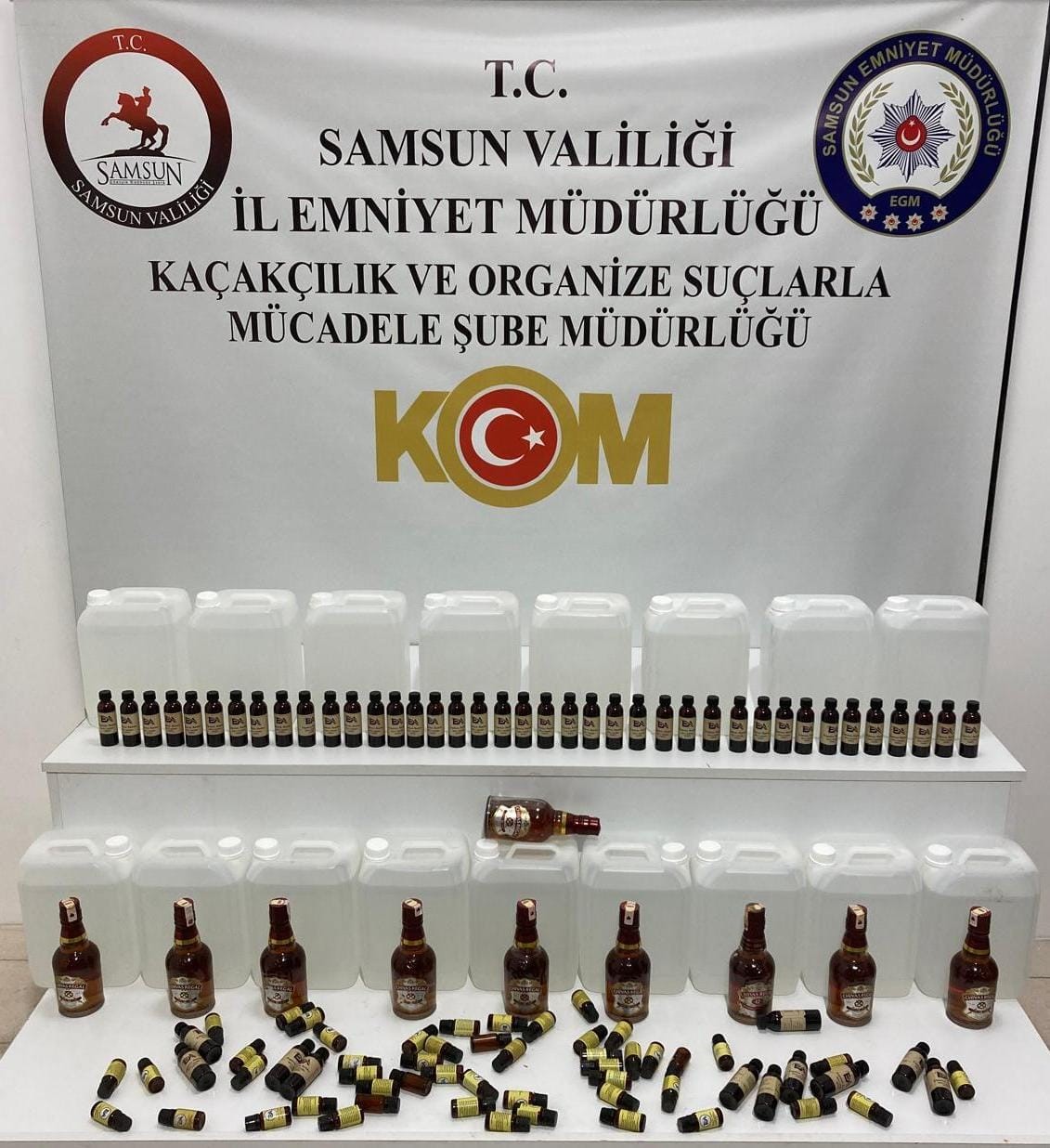 Samsun da Etil Alkol Ele Geçirildi 