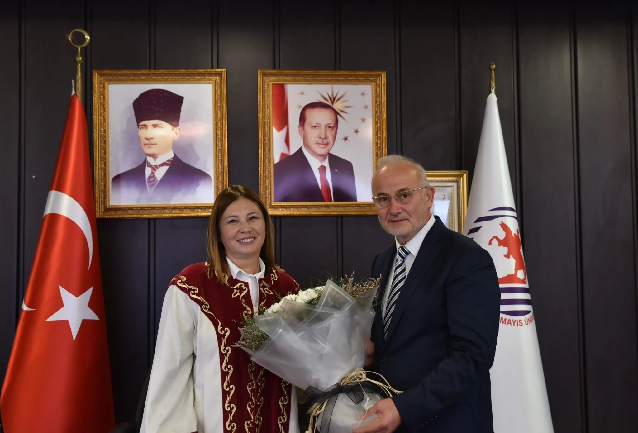 Ondokuz Mayıs Üniversitesi (OMÜ) Rektörlüğü'nde Devir Teslim Töreni