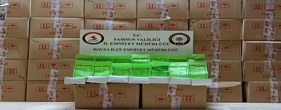 Samsun'da 3 Bin 675 Paket Satışı Yasaklanmış Bitki Güçlendirme Tozu Ele Geçirildi