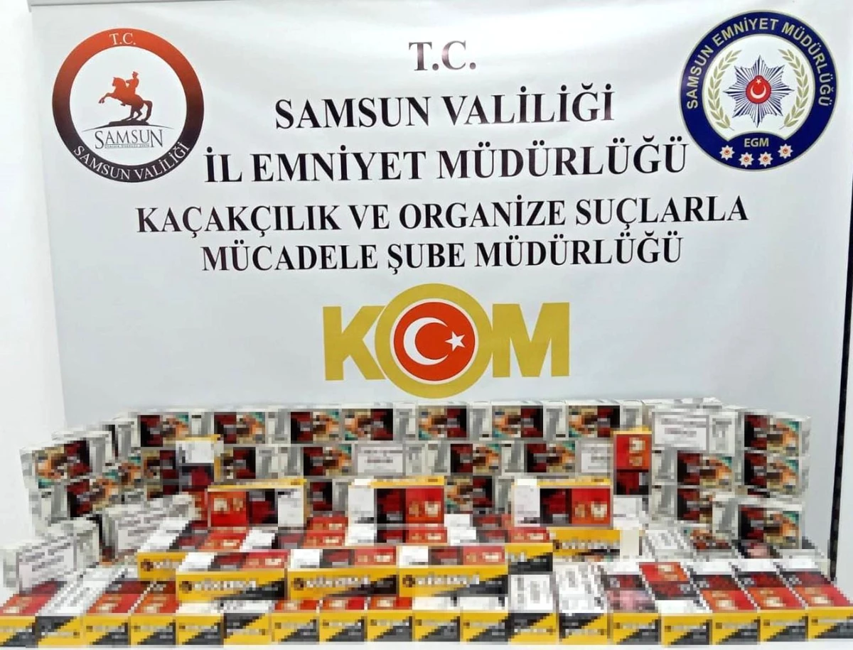 İlkadım da 22 bin 400 adet makaron sigara ele geçirildi