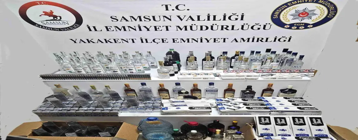 Yakakent de Kaçak İçki ve Sigara Operasyonu