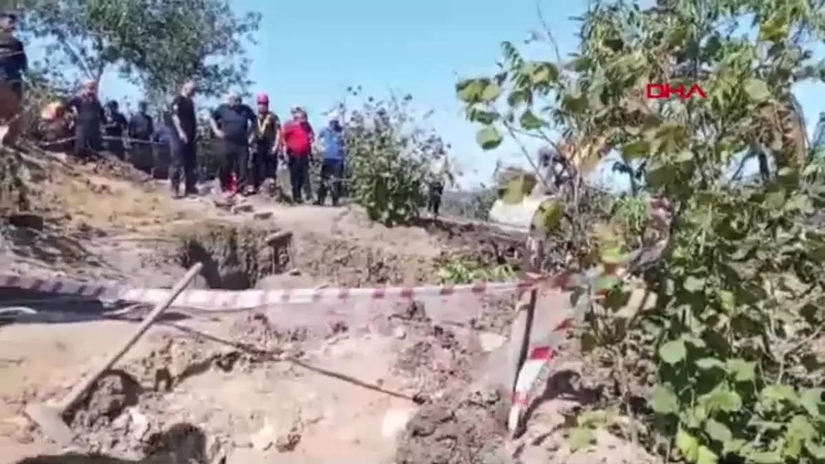 Bafra'da Su Kuyusu Açılırken Göçük Oluştu