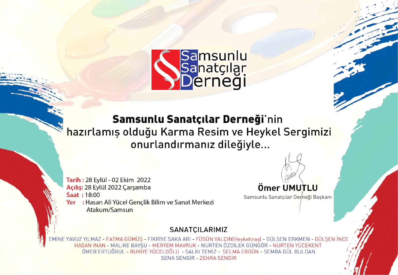 SASAD'dan Atakum'da Karma Resim ve Heykel Sergisi