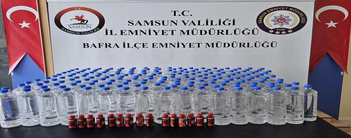 Samsun da 200 Litre Etil Alkol Ele Geçirildi